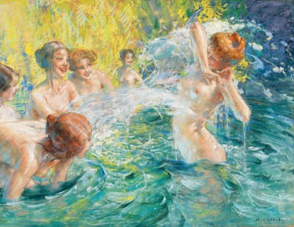 Summer joys on the river. Creator: Calbet, Antoine (1860-1944).