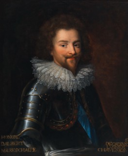 Portrait of Honoré d'Albert, Duc de Chaulnes, wearing armour and the sash of the Order of the Holy S Creator: Dumonstier, Daniel (1574-1646).