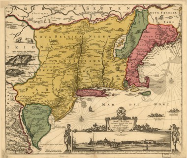 Novi Belgii Novæque Angliæ nec non partis Virginiæ tabula , 1656-1685. Creator: Visscher, Nicolaes (1618-1679).