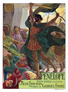 Poster for the Opera Pénélope by Gabriel Fauré, 1913. Creator: Rochegrosse, Georges Antoine (1859-1938).