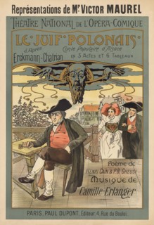 Poster for the Opera Le Juif polonais (The Polish Jew) by Camille Erlanger, 1900. Creator: Presseq, Henri C. R. (active ca 1900).