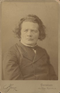 Portrait of the composer Anton Rubinstein (1829-1894), ca 1860. Creator: Photo studio J. Ganz, Bruxelles  .