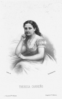 Portrait of the composer and pianist Teresa Carreño (1853-1917). Creator: Anonymous.