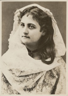 Portrait of the composer and pianist Teresa Carreño (1853-1917), c. 1890. Creator: Anonymous.