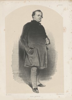 Portrait of Henry Monnier (1799-1877) , 1843. Creator: Gavarni, Paul (1804-1866).