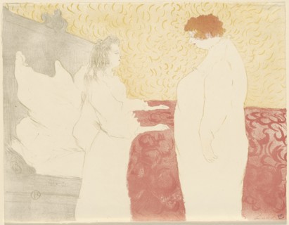 Femme au lit, profil, au petit lever, 1896. Creator: Toulouse-Lautrec, Henri, de (1864-1901).