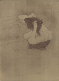 Woman Combing Her Hair (Femme qui se peigne, La coiffure), 1896. Creator: Toulouse-Lautrec, Henri, de (1864-1901).