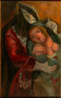 Wall painting from the Cabaret "The comedian's rest home" , 1916. Creator: Sudeykin, Sergei Yurievich (1882-1946).