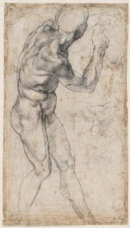 Male nude, turning to the right, 1504 or 1506. Creator: Buonarroti, Michelangelo (1475-1564).