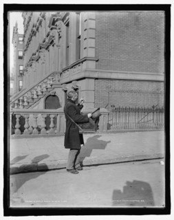 A little music in New York, c1900. Creator: Byron Company.