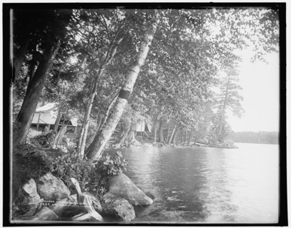 An Adirondack camp, c1902. Creator: William H. Jackson.