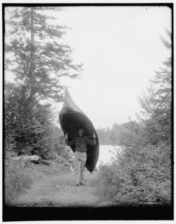 An Adirondack carry, c1902. Creator: William H. Jackson.