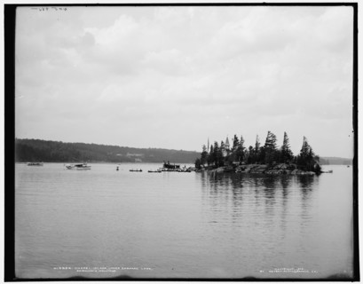 Chapel Island, Upper Saranac Lake, Adirondack Mountains, c1902. Creator: William H. Jackson.