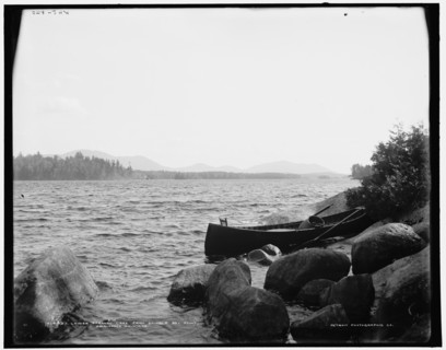 Lower Saranac Lake from Shingle Bay Point, Adirondack Mountains, (1902?). Creator: William H. Jackson.