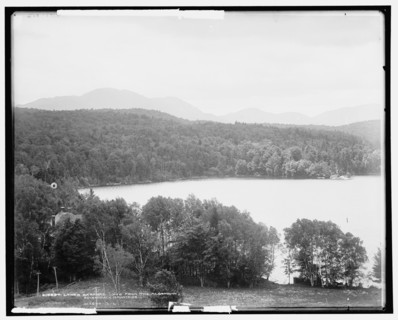 Lower Saranac Lake from the Algonquin, Adirondack Mountains, c1902. Creator: William H. Jackson.