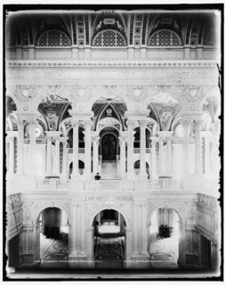 Library of Congress entrance hall, between 1889 and 1897. Creator: William H. Jackson.