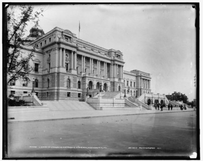 Library of Congress, entrance stairway, Washington, D.C., between 1880 and 1897. Creator: William H. Jackson.