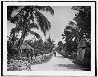 Meadow St., Bain's Town, Nassau, Bahama Islds., c1901. Creator: William H. Jackson.