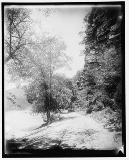 Paint Rocks i.e. Rock on the French Broad, N.C., c1902. Creator: William H. Jackson.