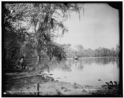 Monroe landing, Rice Creek, between 1880 and 1897. Creator: William H. Jackson.