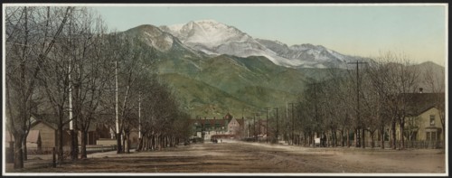 Pike's Peak Avenue, Colorado Springs, Colorado, c1898. Creator: William H. Jackson.