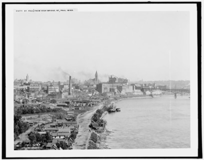 St. Paul from High Bridge, St. Paul, Minn., c1902. Creator: William H. Jackson.