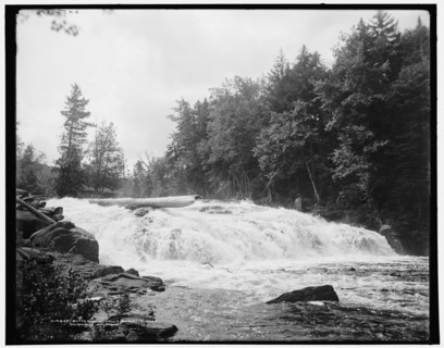 Buttermilk Falls, Raquette River, Adirondack Mountains, (1902?). Creator: William H. Jackson.