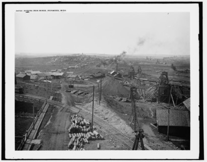 Aurora iron mines, Ironwood, Mich., between 1880 and 1899. Creator: Unknown.