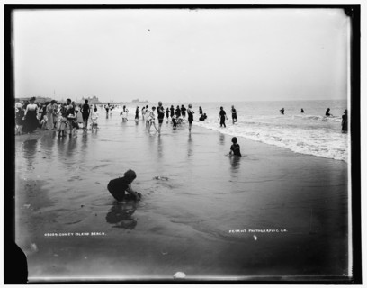 Coney Island beach, between 1901 and 1906. Creator: Unknown.