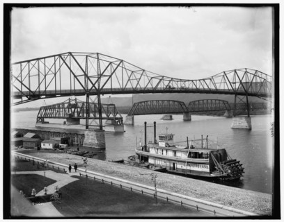 Bridge over the Mississippi, Winona, Minn., c1898. Creator: Unknown.