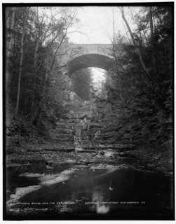 Bridge over the Cascadilla, c1900. Creator: Unknown.