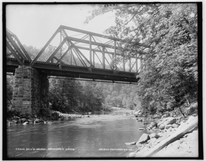 Bell's Bridge, Brodhead's Creek, between 1890 and 1901. Creator: Unknown.