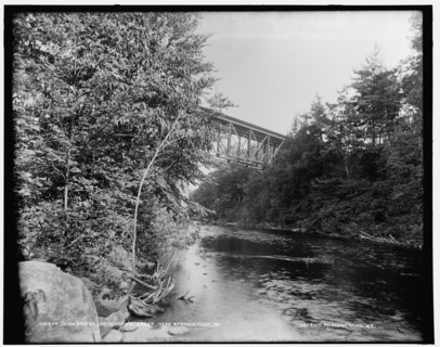 High Bridge, Brodhead's Creek near Spragueville, Pa., between 1890 and 1901. Creator: Unknown.
