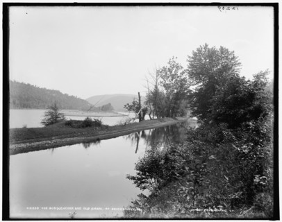 The Susquehanna and old canal at Shickshinny, Pa., between 1890 and 1901. Creator: Unknown.