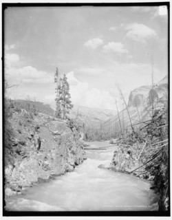 Devil's Canon i.e. Canyon, looking up, Alberta, c1902. Creator: Unknown.