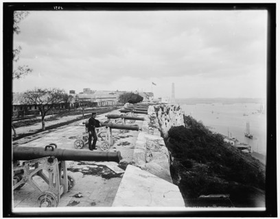 Parapet of Cabanas Castle, Havana, c1900. Creator: Unknown.
