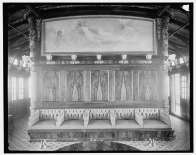 Decorations in convention hall, Str. City of Cleveland, Detroit & Cleveland Navigation Co., c1908. Creator: Unknown.