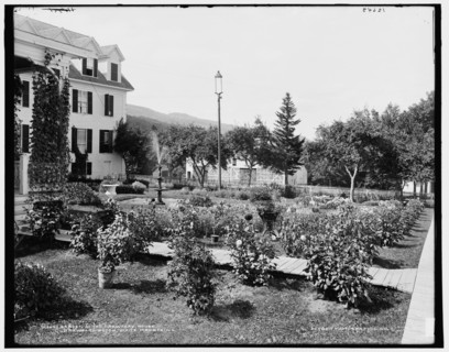 Garden of the Crawford House, Crawford Notch, White Mountains, between 1890 and 1901. Creator: Unknown.