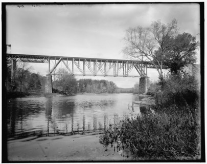 D.L. & W. bridge over the Passaic, Paterson, N.J., between 1890 and 1901. Creator: Unknown.