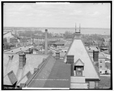 Fort Monroe and entrance to Hampton Roads, Va., between 1900 and 1915. Creator: Unknown.