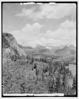 Down Bow Valley from Banff Springs Hotel, Alberta, c1902. Creator: Unknown.