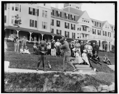 Final round for Stickney Cup, Graham driving, Mount Pleasant golf links, White Mountains, c1890-1901 Creator: Unknown.