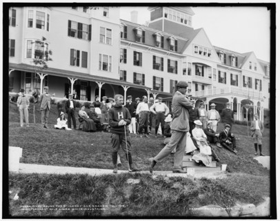 Final round for Stickney Cup, Graham driving, Mount Pleasant golf links, White Mountains, c1890-1901 Creator: Unknown.