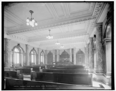 Probate court room, Wayne County Building, Detroit, c1902. Creator: Unknown.