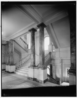 South stairway, first floor, Wayne County Building, Detroit, (1902?). Creator: Unknown.