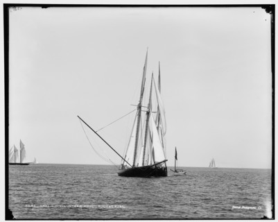 Gracie and Volunteer foul, 1891 Aug 7. Creator: Unknown.