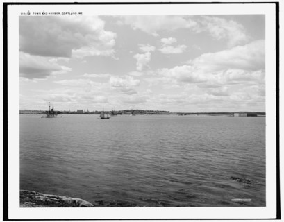Town and harbor, Portland, Me., between 1890 and 1901. Creator: Unknown.