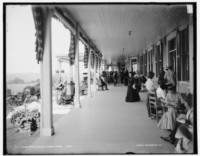 On the piazza, Poland Spring House, between 1890 and 1901. Creator: Unknown.