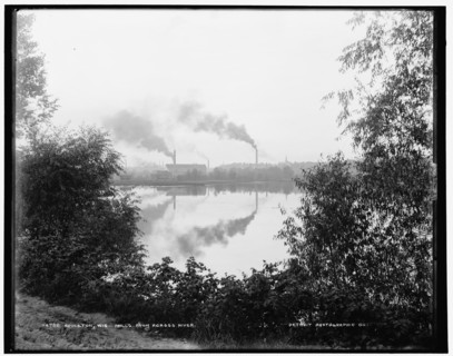 Appleton, Wis., mills from across river, between 1880 and 1899. Creator: Unknown.