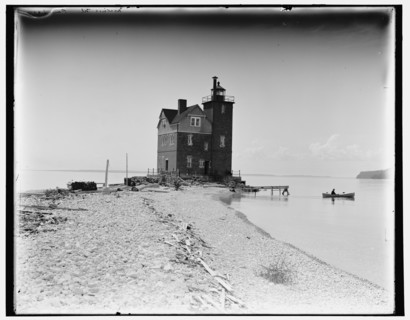 Mackinac Island from Round Island, between 1880 and 1899. Creator: Unknown.